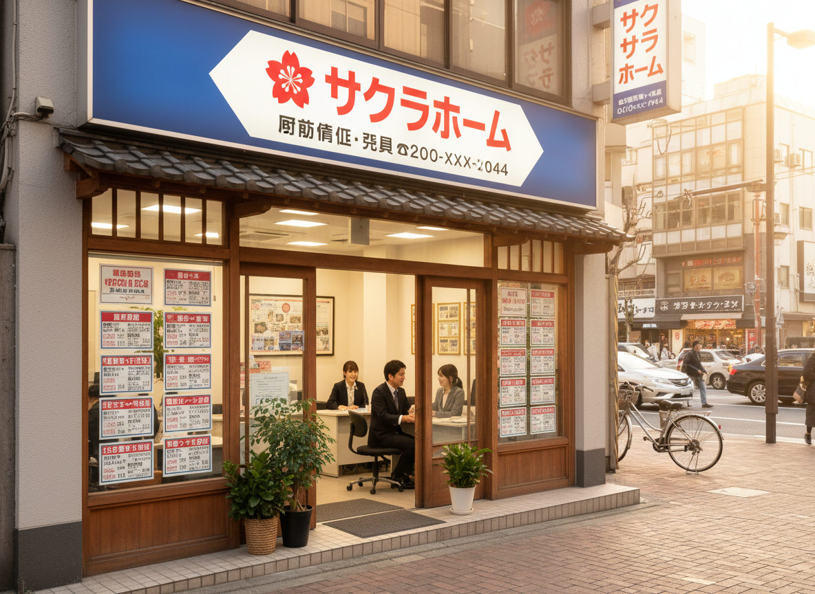 日本の不動産会社の店舗